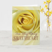 Carte Pour Son Amour Thème Rose Jaune Pétales Haut De Pr (Fleur jaune)