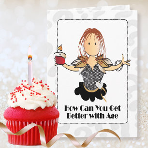Carte Pour son anniversaire gratuit de femme douce