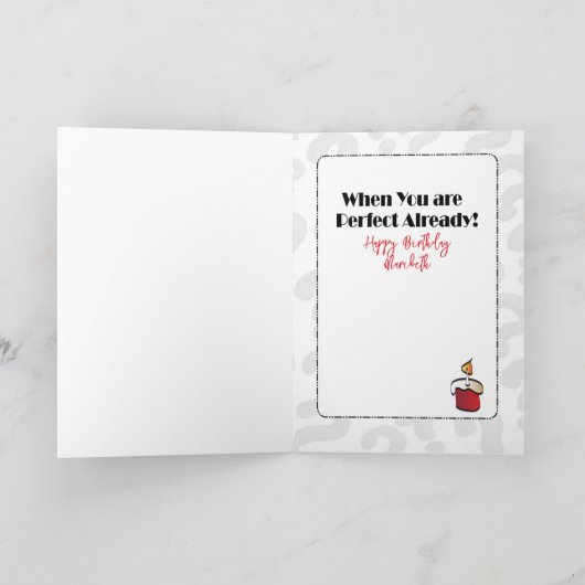 Carte Pour son anniversaire gratuit de femme douce (Intérieur)