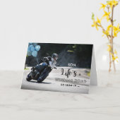Carte Pour Son Motorcycle Thématique Anniversaire sur Co (Fleur jaune)