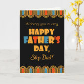 Carte Pour Stepdad Fête des pères Art Déco Style sur Noi (Fleur jaune)