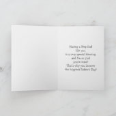 Carte Pour Stepfather en Fête des pères. Nounours mignon (Intérieur)