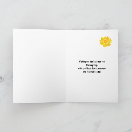 Carte Pour Stepfather Thanksgiving Bouquet de fleurs (Intérieur)