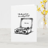 Carte pour Super Papa monochrome (Fleur jaune)