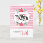 Carte Pour tante on Mother's Day Pink Bontanical (Fleur jaune)