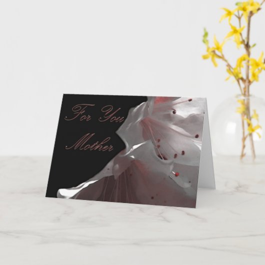 Carte Pour toi, mère (Fleur jaune)