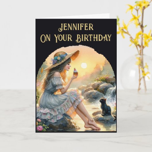 Carte Pour ton anniversaire (Fleur jaune)