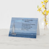 Carte Pour ton anniversaire, frère... (Fleur jaune)