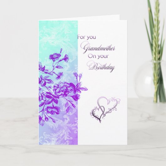 Carte Pour ton anniversaire grand-mère (Devant)