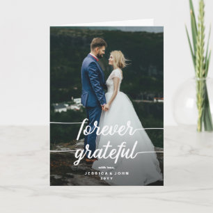 Carte Pour toujours Grateful Rustic 2 Mariage photo Merc