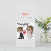 Carte "Pour Toujours Vos Invitations. (Debout devant)