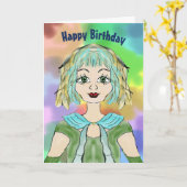 Carte pour un 13ème anniversaire pour la Grande Pe (Fleur jaune)