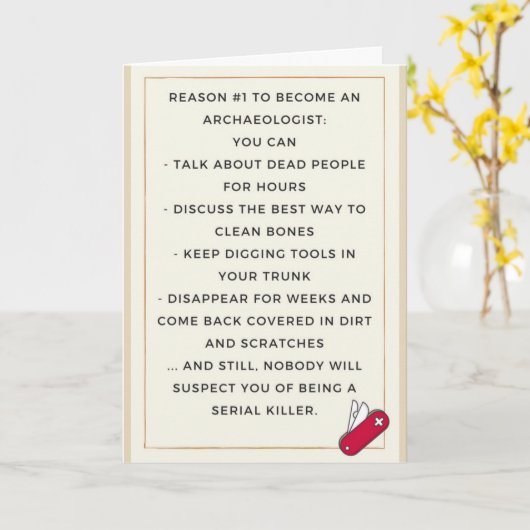 Carte Pour un ami archéologue (Fleur jaune)