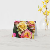 Carte Pour un Ami spécial Roses Rose Jaune Anniversaire (Fleur jaune)