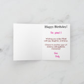 Carte Pour un Ami spécial Roses Rose Jaune Anniversaire (Intérieur)