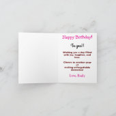 Carte Pour un Ami spécial Roses Roses Roses Roses Rouge (Intérieur)