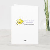 Carte Pour un anniversaire spécial de tournesol (Dos)