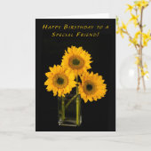 Carte Pour un anniversaire spécial de tournesol (Fleur jaune)