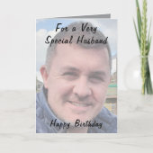 Carte Pour un anniversaire très spécial mari photo gris (Devant)
