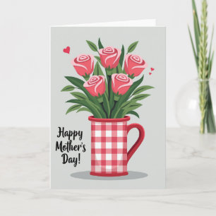 Carte pour un bouquet de fleurs pour la fête des m