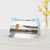 CARTE POUR UN CÉLÉBRE "50" (Fleur jaune)