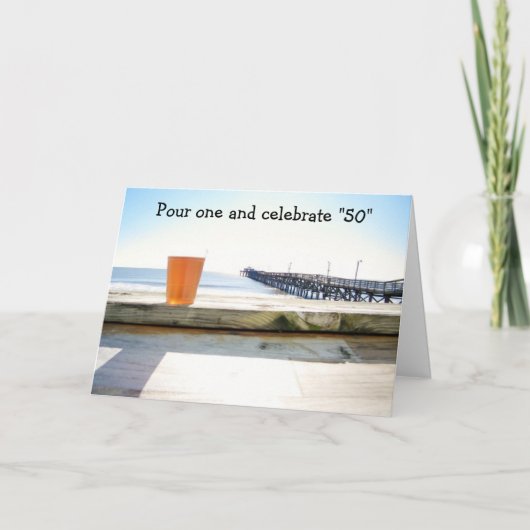 CARTE POUR UN CÉLÉBRE "50" (Devant)