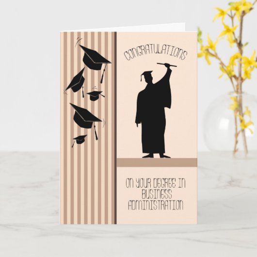 Carte pour un diplôme en administration des affair (Fleur jaune)