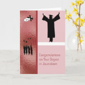 Carte pour un diplôme en journalisme (Fleur jaune)