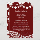 Carte pour une baby shower de la Saint-Patrick Cha (Devant / Derrière)