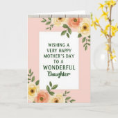 Carte pour une fille merveilleuse (Fleur jaune)