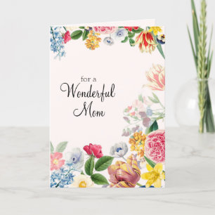 Carte Pour une mère merveilleuse douce Tulip Spring Flor