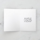 Carte Pour une nièce Fleurs d'Iris bleues Fête d'anniver (Intérieur)