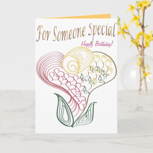 Carte Pour une personne spéciale (Fleur jaune)