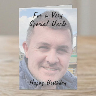 Carte Pour une photo d'oncle très spéciale anniversaire