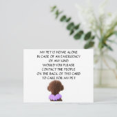 CARTE POUR "VOTRE ANIMAL" EN COQUE VOUS AVEZ UNE U (Debout devant)