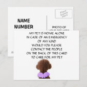 CARTE POUR "VOTRE ANIMAL" EN COQUE VOUS AVEZ UNE U (Devant / Derrière)