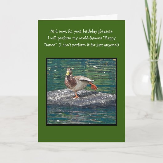 CARTE POUR VOTRE ANNIVERSAIRE PLAISIR/DUCK FAIRE UNE BON (Devant)