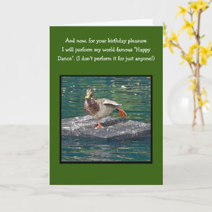 CARTE POUR VOTRE ANNIVERSAIRE PLAISIR/DUCK FAIRE UNE BON