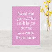 Carte Pour Votre Mère - Rose (Fleur jaune)