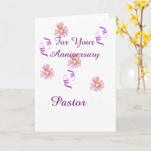 Carte Pour votre Pasteur Anniversaire (Fleur jaune)