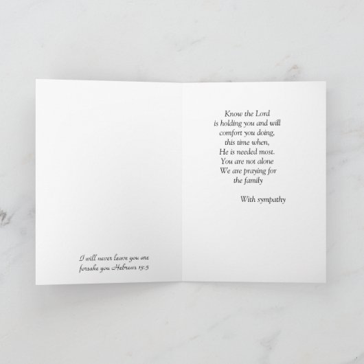 Carte Pour vous consoler (Intérieur)