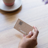 Carte Pourcentage café à code Qr mignonne