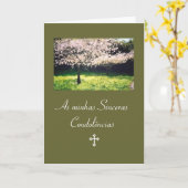 Carte Pourpier: Condolencias / Pesames / Sympathy (Fleur jaune)