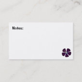 Carte pourpre/bleue de contact de maman de fleurs (Dos)