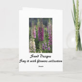 Carte pourpre de digitales… (Dos)