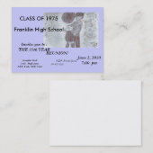 Carte pourpre de fantaisie de la Réunion de classe (Devant / Derrière)