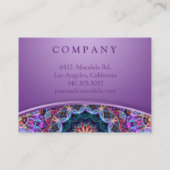 Carte pourpre de fidélité de client de mandala de (Dos)