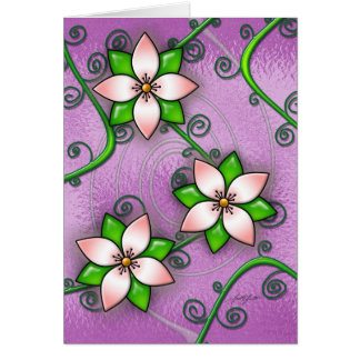 Carte (pourpre) de fleur