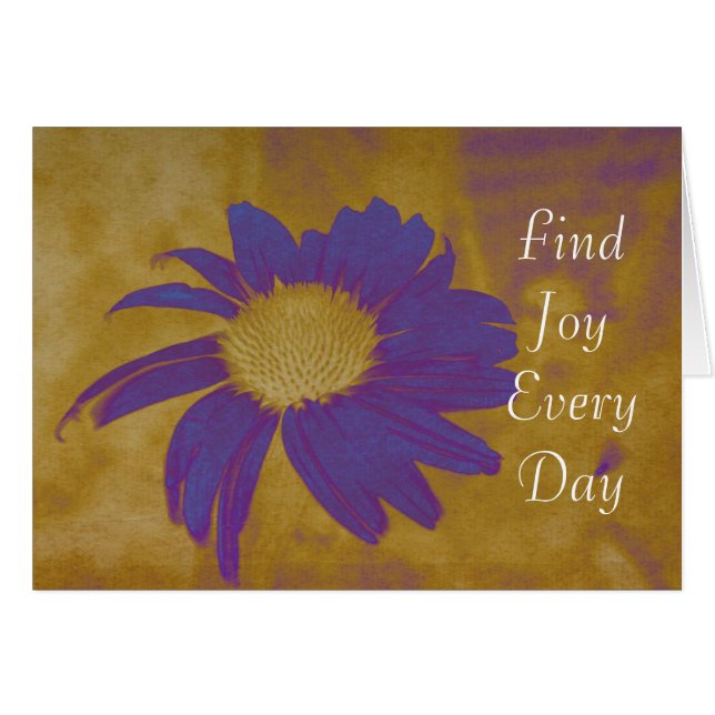 Carte pourpre de fleur de joie (Devant horizontal)