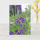 Carte pourpre de fleurs (Fleur jaune)